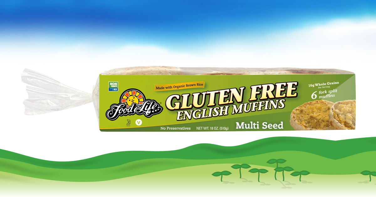 Gluten Free Multi Seed English Muffins Food For Life Healthy English Muffins