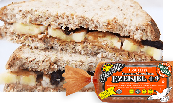 Nut Butter Banana Raisin Sandwich Food For Life